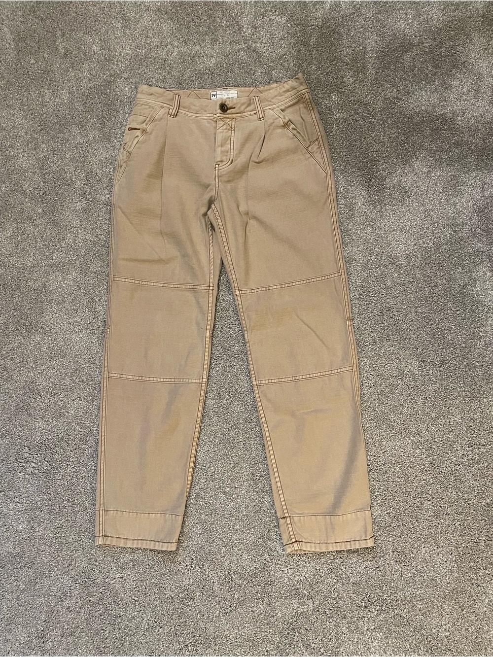 Free People Women’s Tan Chino Utility Pants